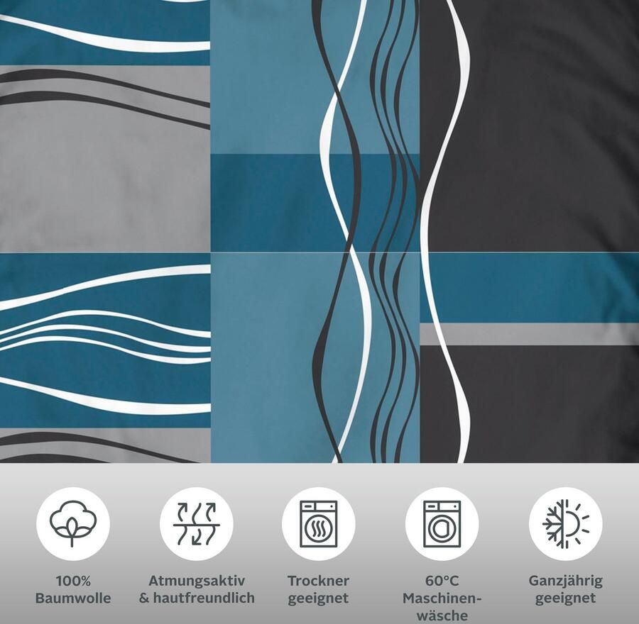 My home Beddengoed Kelian in verschillende kwaliteiten gedessineerde dekbedovertrek - Foto 2