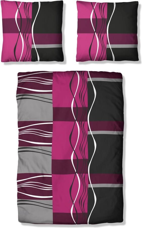 My home Beddengoed Kelian in verschillende kwaliteiten gedessineerde dekbedovertrek - Foto 5