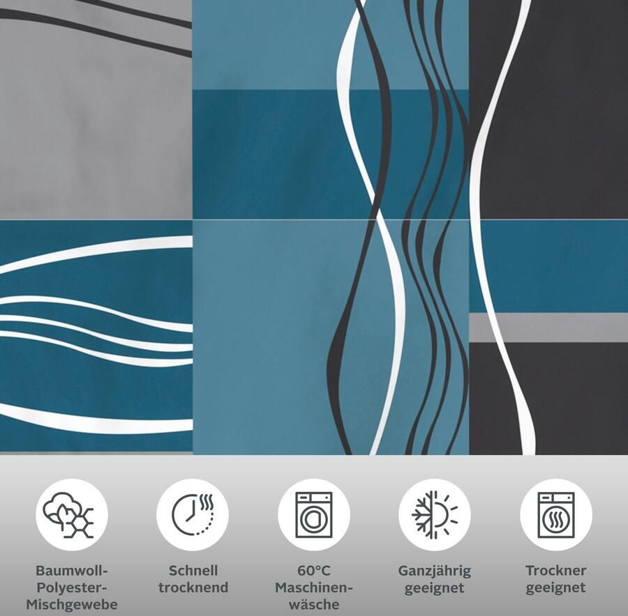 My home Beddengoed Kelian in verschillende kwaliteiten gedessineerde dekbedovertrek - Foto 2