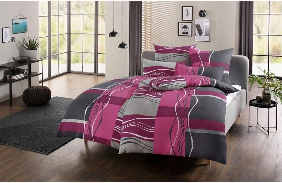 My home Beddengoed Kelian in verschillende kwaliteiten gedessineerde dekbedovertrek - Foto 4