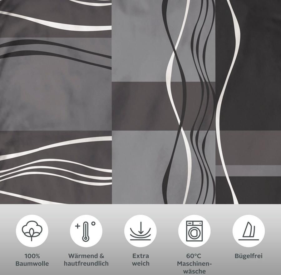 My home Beddengoed Kelian in verschillende kwaliteiten gedessineerde dekbedovertrek - Foto 2