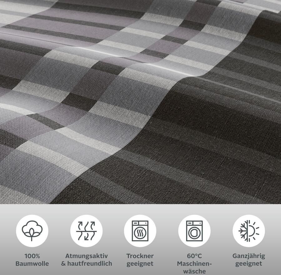 My home Beddengoed Philine met moderne strepen beddengoed van katoen vanaf maat 135x200 cm (2-delig) - Foto 2