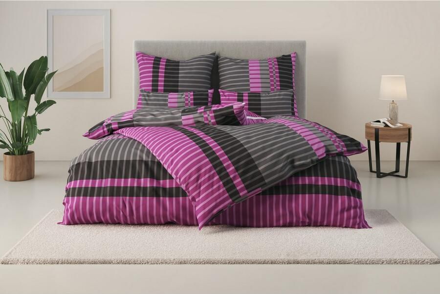 My home Beddengoed Philine met moderne strepen beddengoed van katoen vanaf maat 135x200 cm (2-delig) - Foto 6
