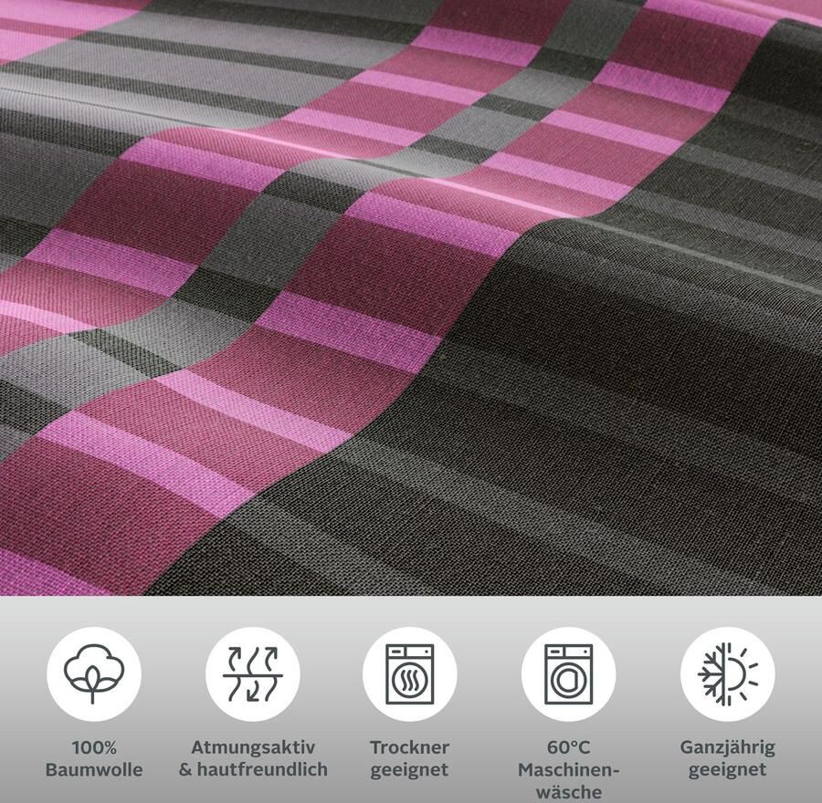 My home Beddengoed Philine met moderne strepen beddengoed van katoen vanaf maat 135x200 cm (2-delig) - Foto 2