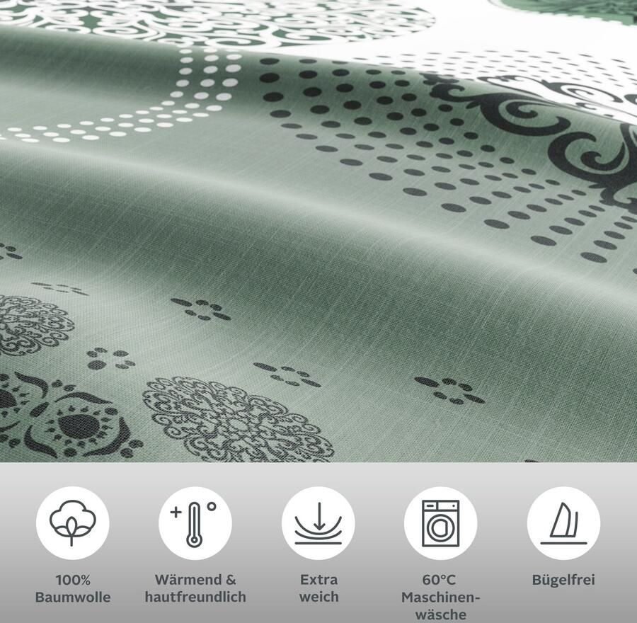 My home Beddengoed Tesso in mt. 135x200 155x220 of 200x200 cm Katoen dekbedovertrek met ornamenten en in verschillende kwaliteiten - Foto 4
