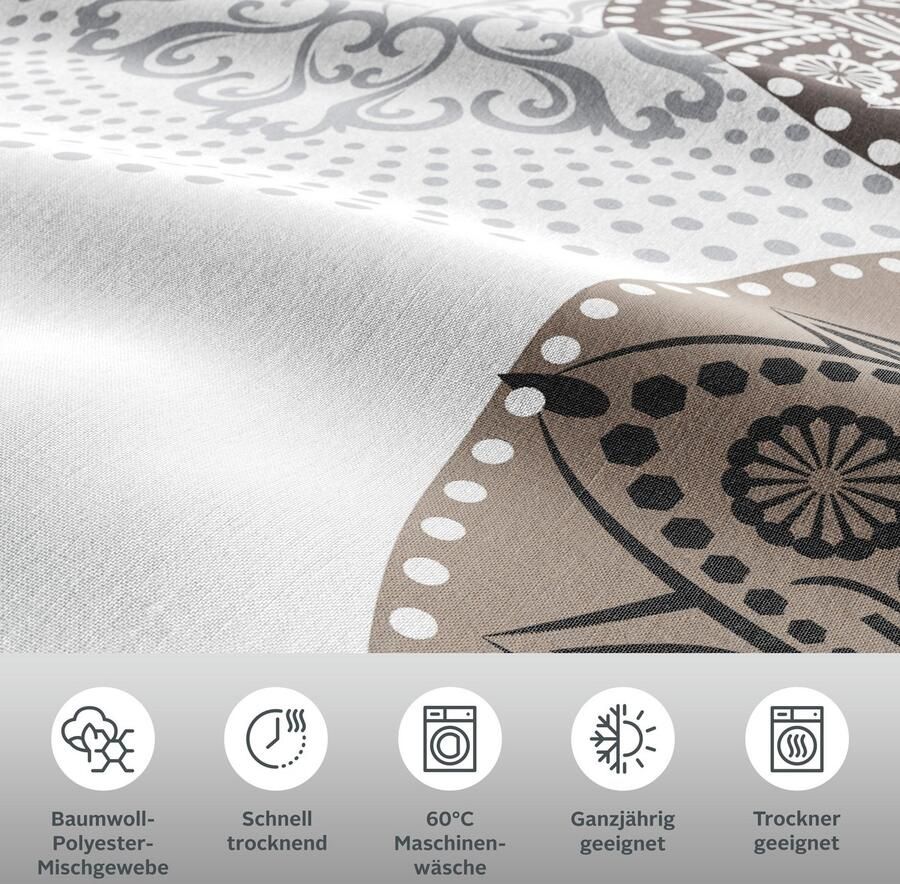 My home Beddengoed Tesso in mt. 135x200 155x220 of 200x200 cm Katoen dekbedovertrek met ornamenten en in verschillende kwaliteiten - Foto 3