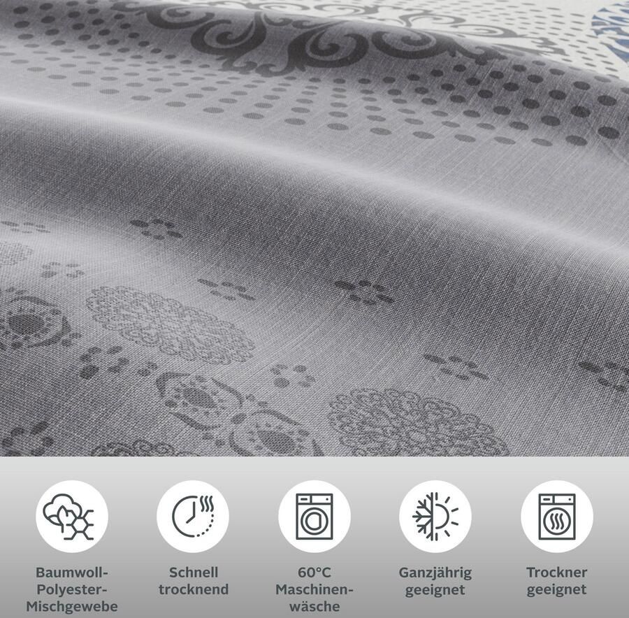My home Beddengoed Tesso in mt. 135x200 155x220 of 200x200 cm Katoen dekbedovertrek met ornamenten en in verschillende kwaliteiten - Foto 3