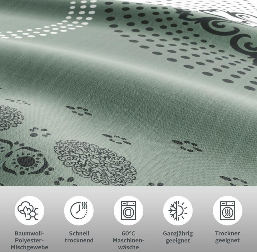 My home Beddengoed Tesso in mt. 135x200 155x220 of 200x200 cm Katoen dekbedovertrek met ornamenten en in verschillende kwaliteiten - Foto 3