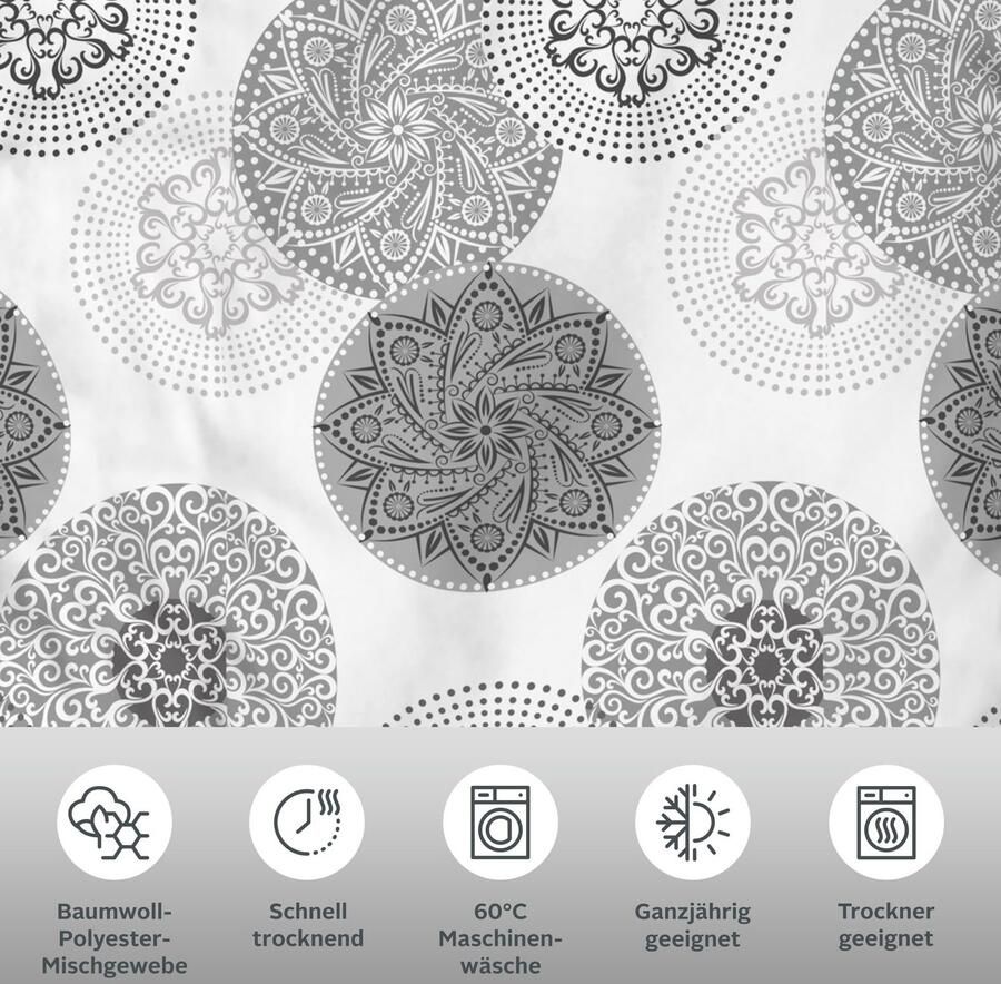 My home Beddengoed Tesso in mt. 135x200 155x220 of 200x200 cm Katoen dekbedovertrek met ornamenten en in verschillende kwaliteiten - Foto 8