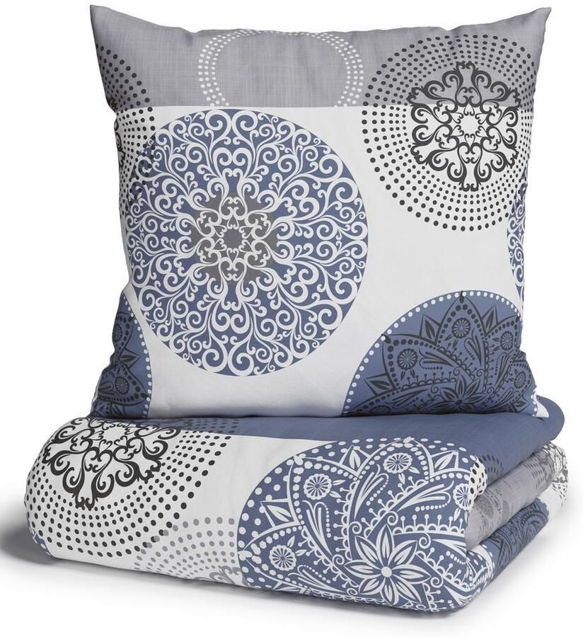 My home Beddengoed Tesso in mt. 135x200 155x220 of 200x200 cm Katoen dekbedovertrek met ornamenten en in verschillende kwaliteiten - Foto 4