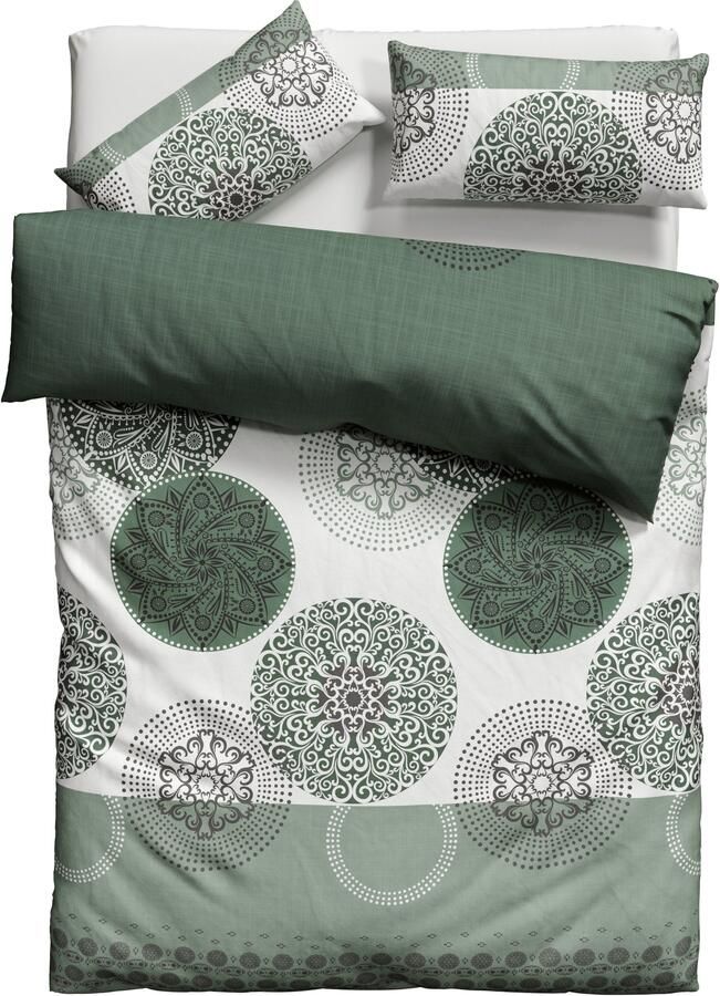 My home Beddengoed Tesso in mt. 135x200 155x220 of 200x200 cm Katoen dekbedovertrek met ornamenten en in verschillende kwaliteiten - Foto 11