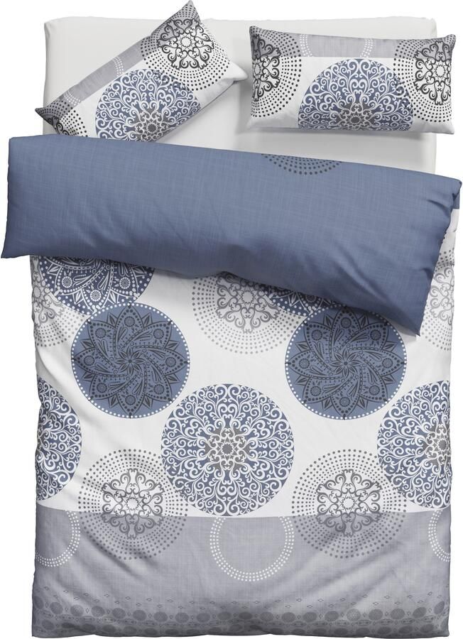 My home Beddengoed Tesso in mt. 135x200 155x220 of 200x200 cm Katoen dekbedovertrek met ornamenten en in verschillende kwaliteiten - Foto 5