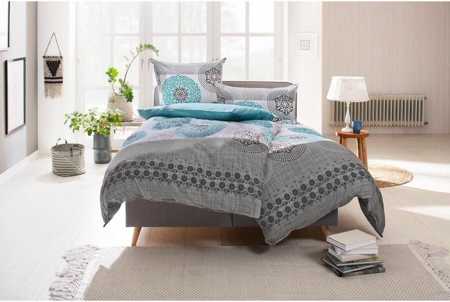 My home Beddengoed Tesso in mt. 135x200 155x220 of 200x200 cm Katoen dekbedovertrek met ornamenten en in verschillende kwaliteiten - Foto 6