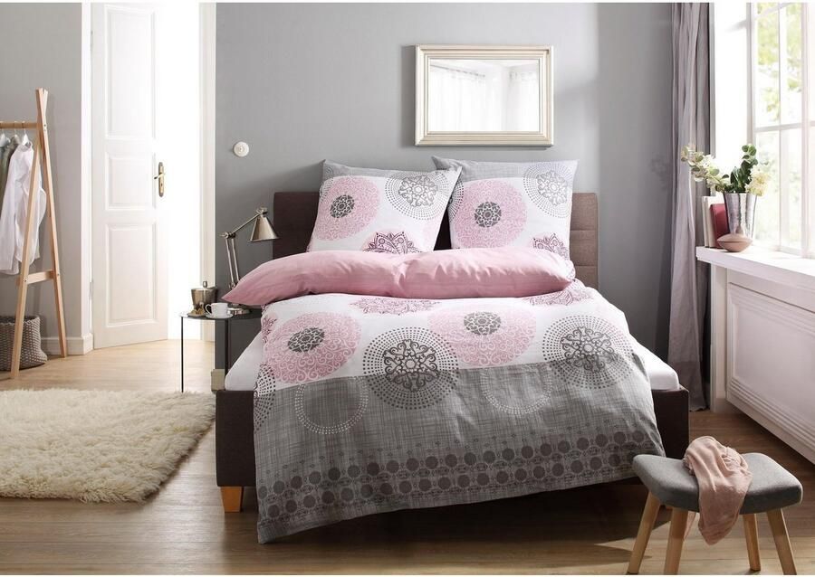 My home Beddengoed Tesso in mt. 135x200 155x220 of 200x200 cm Katoen dekbedovertrek met ornamenten en in verschillende kwaliteiten - Foto 2