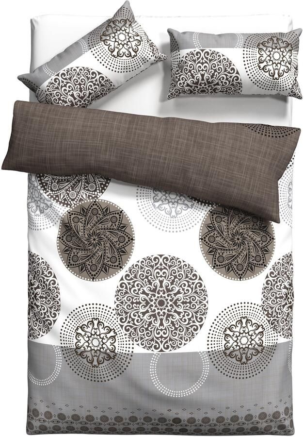 My home Beddengoed Tesso in mt. 135x200 155x220 of 200x200 cm Katoen dekbedovertrek met ornamenten en in verschillende kwaliteiten - Foto 10