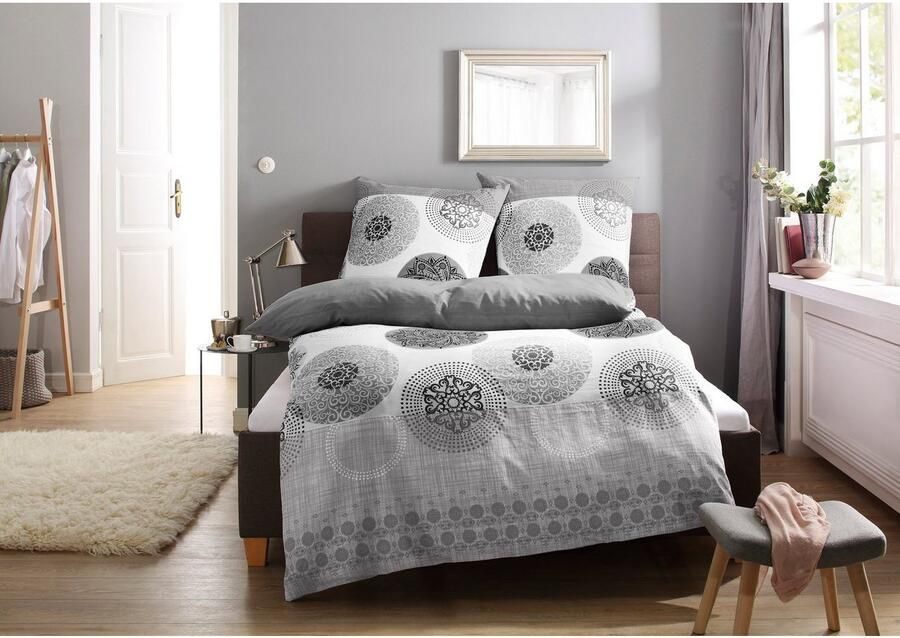 My home Beddengoed Tesso in mt. 135x200 155x220 of 200x200 cm Katoen dekbedovertrek met ornamenten en in verschillende kwaliteiten - Foto 7