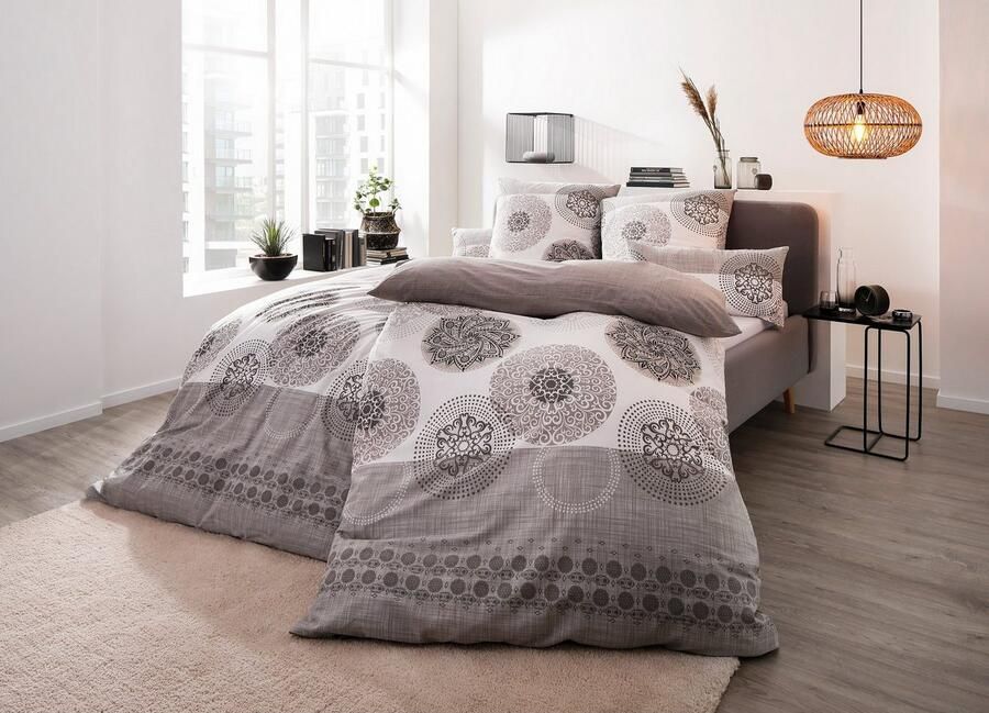 My home Beddengoed Tesso in mt. 135x200 155x220 of 200x200 cm Katoen dekbedovertrek met ornamenten en in verschillende kwaliteiten - Foto 6