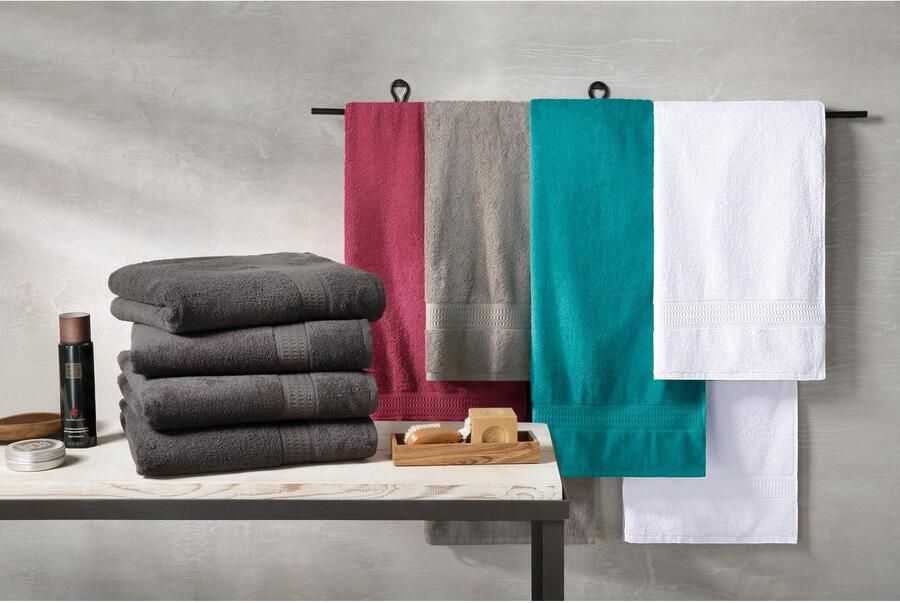 My home Douchelakens Juna als set en serie verkrijgbaar 4 douchehanddoeken 70x140 cm (4 stuks) - Foto 5