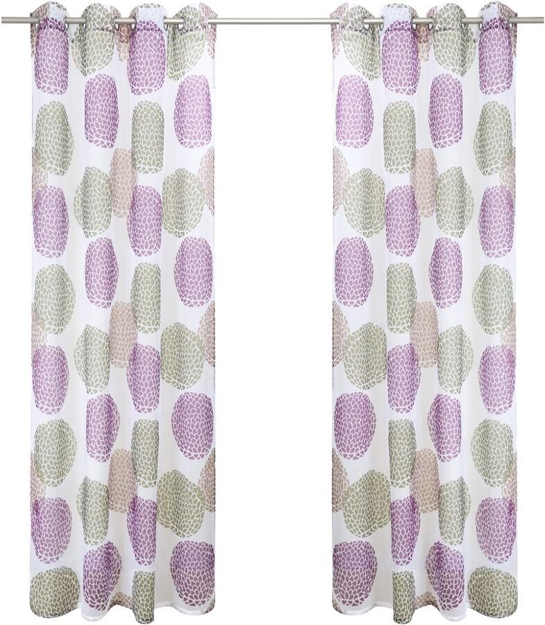 My home Gordijn Belem 1 sjaal polyester cirkels (1 stuk) - Foto 5