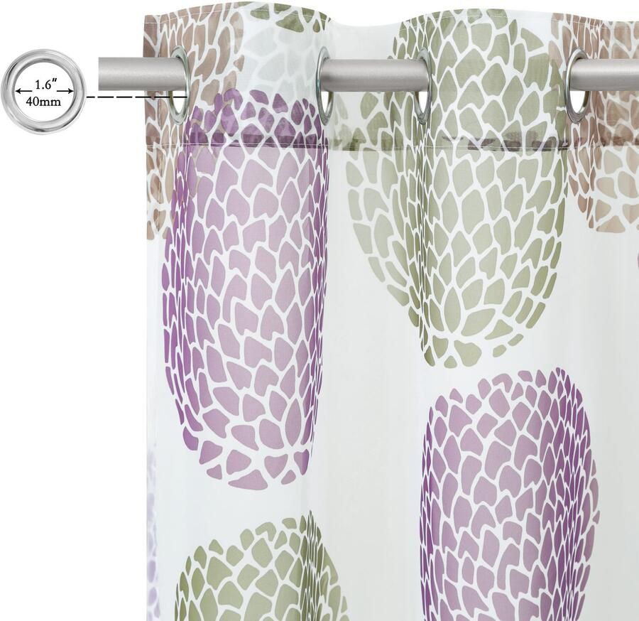 My home Gordijn Belem 1 sjaal polyester cirkels (1 stuk) - Foto 3