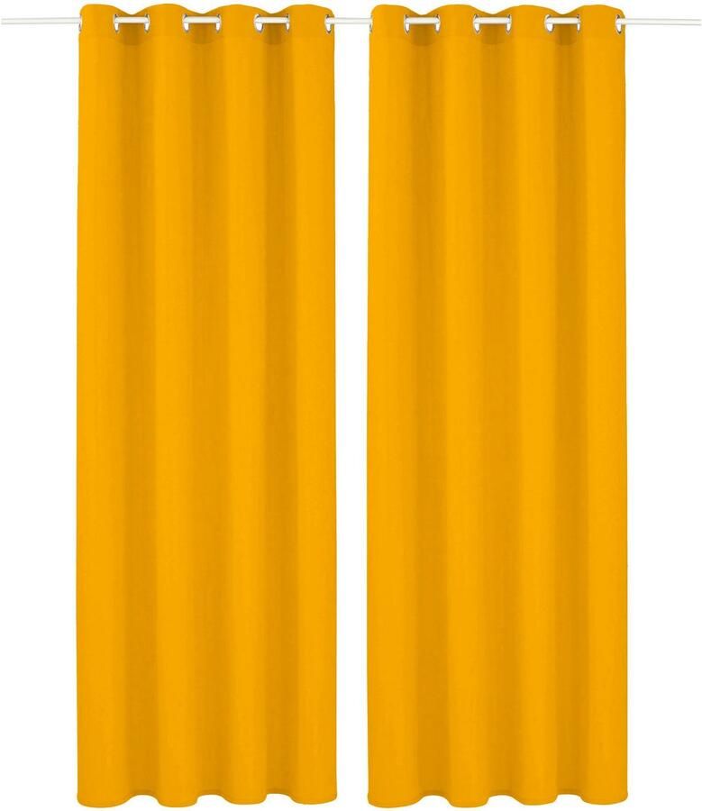 My home Gordijn Raja 2-pack bestseller effen modern onderhoudsvriendelijke microvezel (2 stuks) - Foto 2