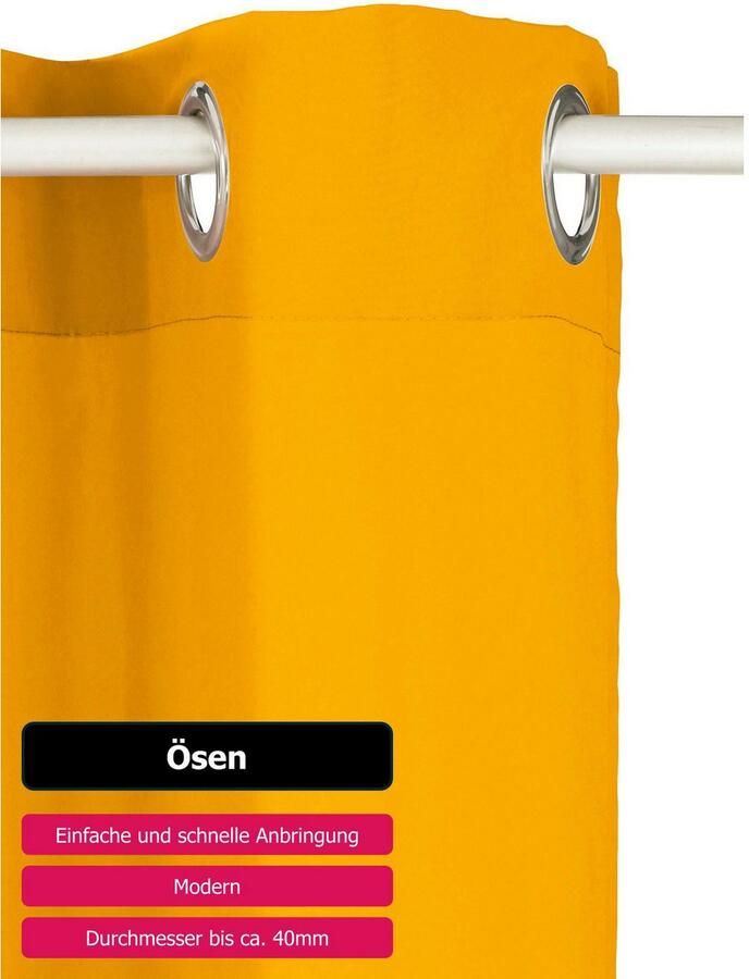 My home Gordijn Raja 2-pack bestseller effen modern onderhoudsvriendelijke microvezel (2 stuks) - Foto 4
