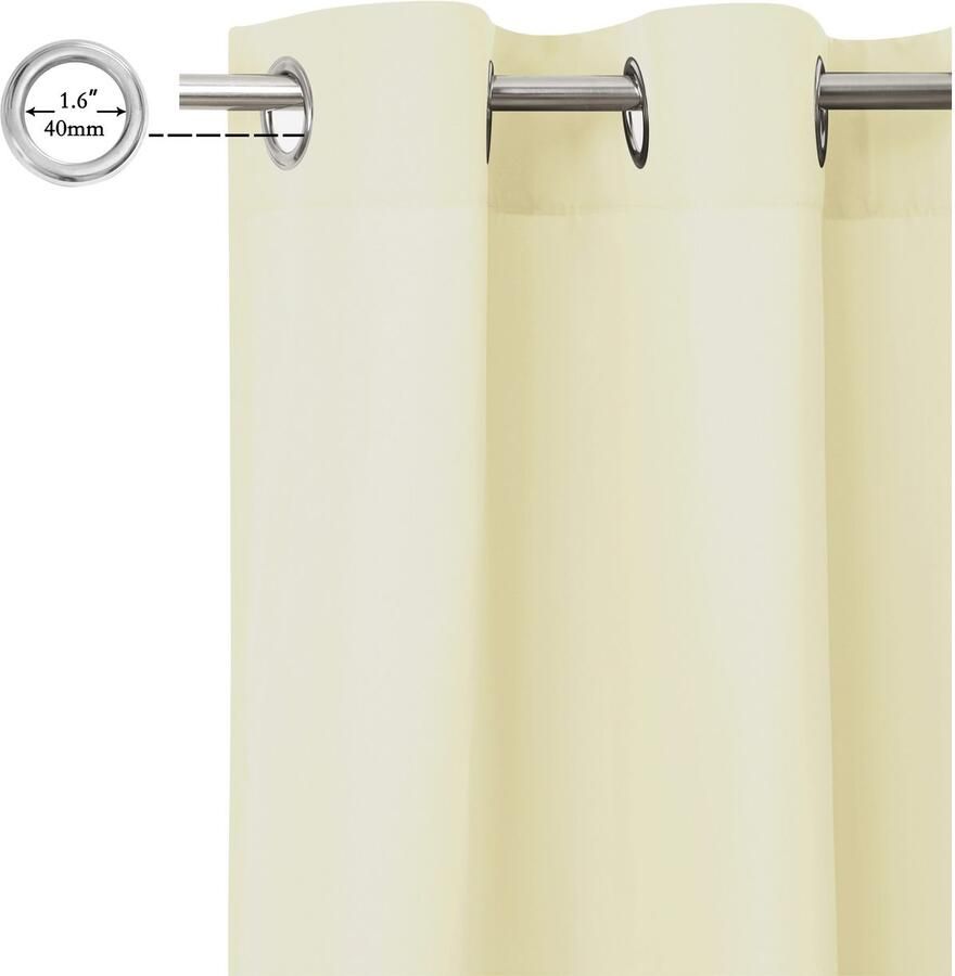 My home Gordijn Raja 2-pack bestseller effen modern onderhoudsvriendelijke microvezel (2 stuks) - Foto 3