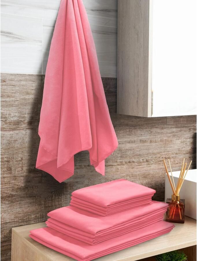 My home Handdoeken Xavi 4 delen ideaal als sporthanddoek reishanddoek strandlaken (4 stuks) - Foto 12