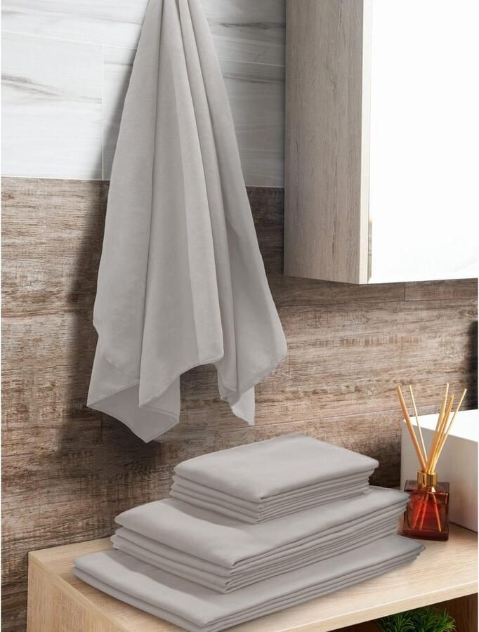 My home Handdoeken Xavi 4 delen ideaal als sporthanddoek reishanddoek strandlaken (4 stuks) - Foto 12