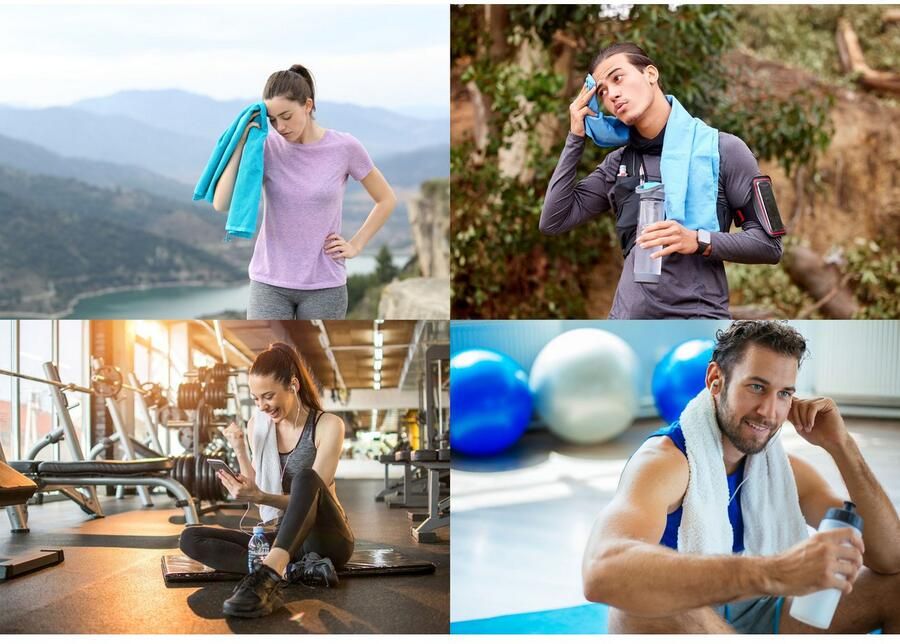 My home Handdoeken Xavi 4 delen ideaal als sporthanddoek reishanddoek strandlaken (4 stuks) - Foto 9