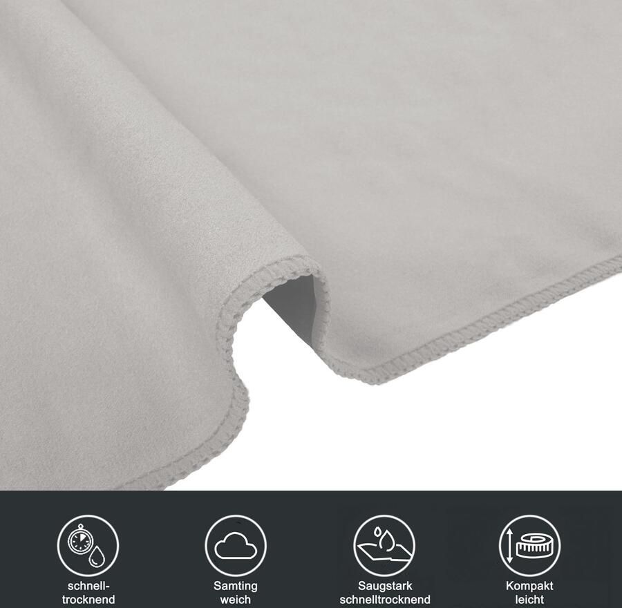 My home Handdoeken Xavi 4 delen ideaal als sporthanddoek reishanddoek strandlaken (4 stuks) - Foto 5