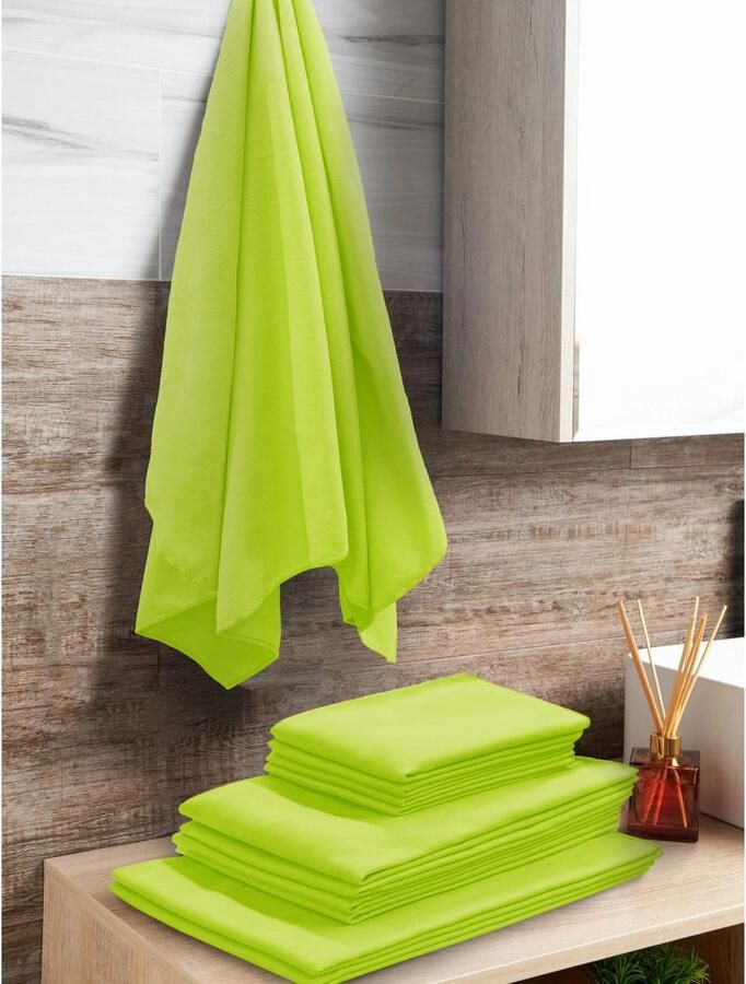 My home Handdoeken Xavi 4 delen ideaal als sporthanddoek reishanddoek strandlaken (set 4 stuks) - Foto 12