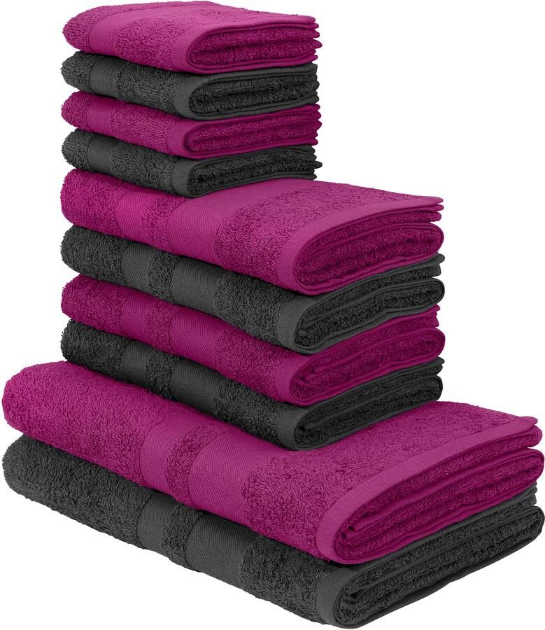 My home Handdoekenset Vanessa 10-delige handdoekenset in standaard en premium kwaliteit zacht (set 10-delig)