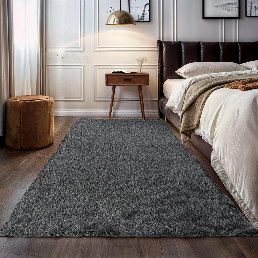 My home Hoogpolig vloerkleed Banji Uni-kleuren zacht en fluffy ook als loper en in rond verkrijgbaar - Foto 3