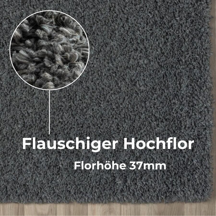 My home Hoogpolig vloerkleed Banji Uni-kleuren zacht en fluffy ook als loper en in rond verkrijgbaar - Foto 6