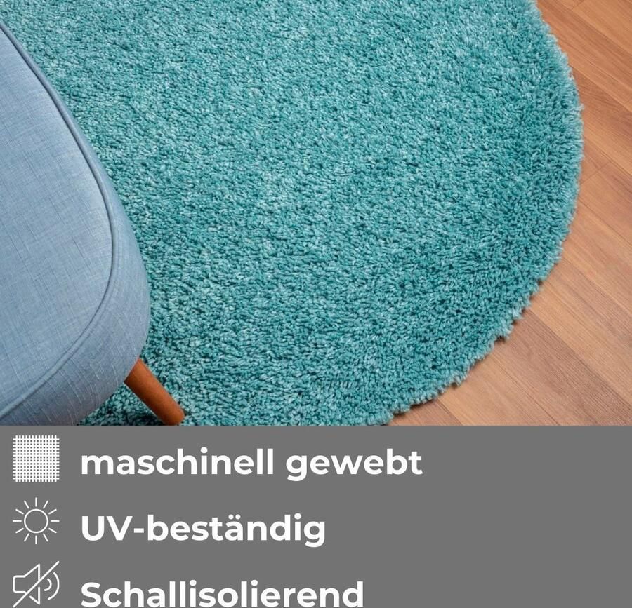 My home Hoogpolig vloerkleed Banji Uni-kleuren zacht en fluffy ook als rechthoekig verkrijgbaar - Foto 6
