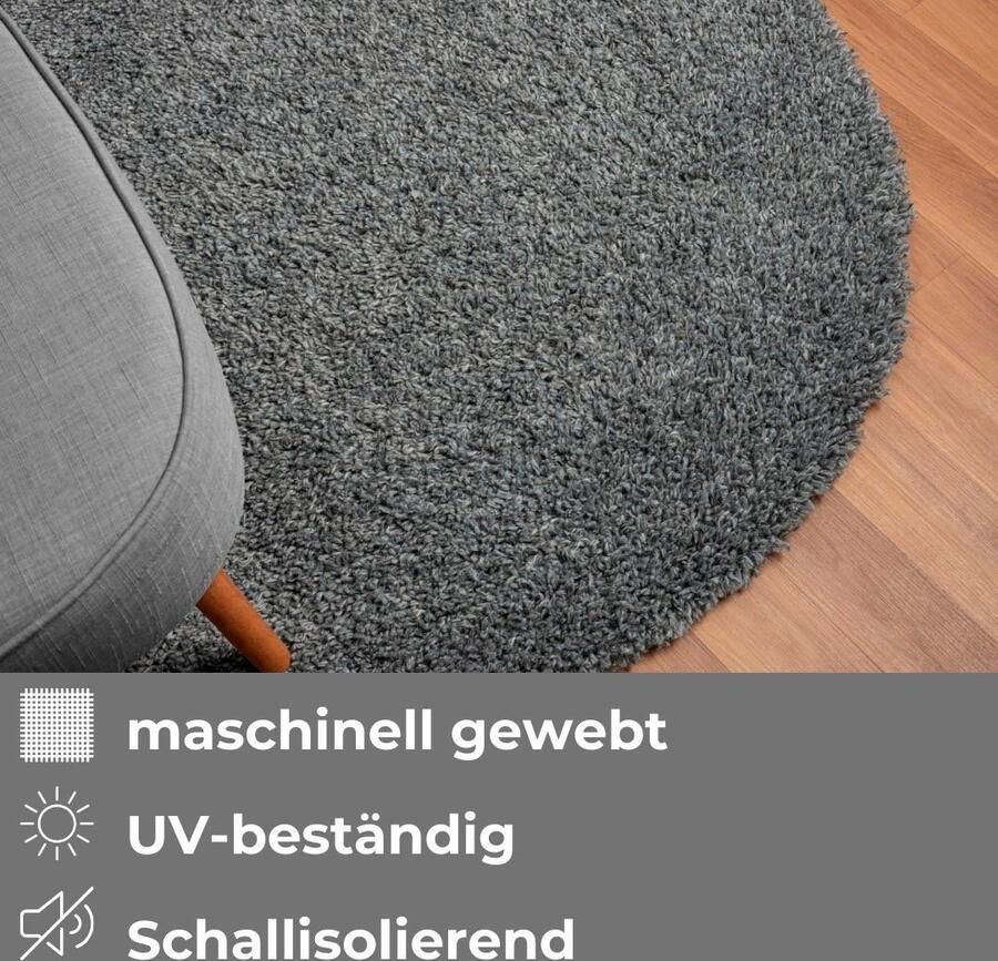 My home Hoogpolig vloerkleed Banji Uni-kleuren zacht en fluffy ook als rechthoekig verkrijgbaar - Foto 6