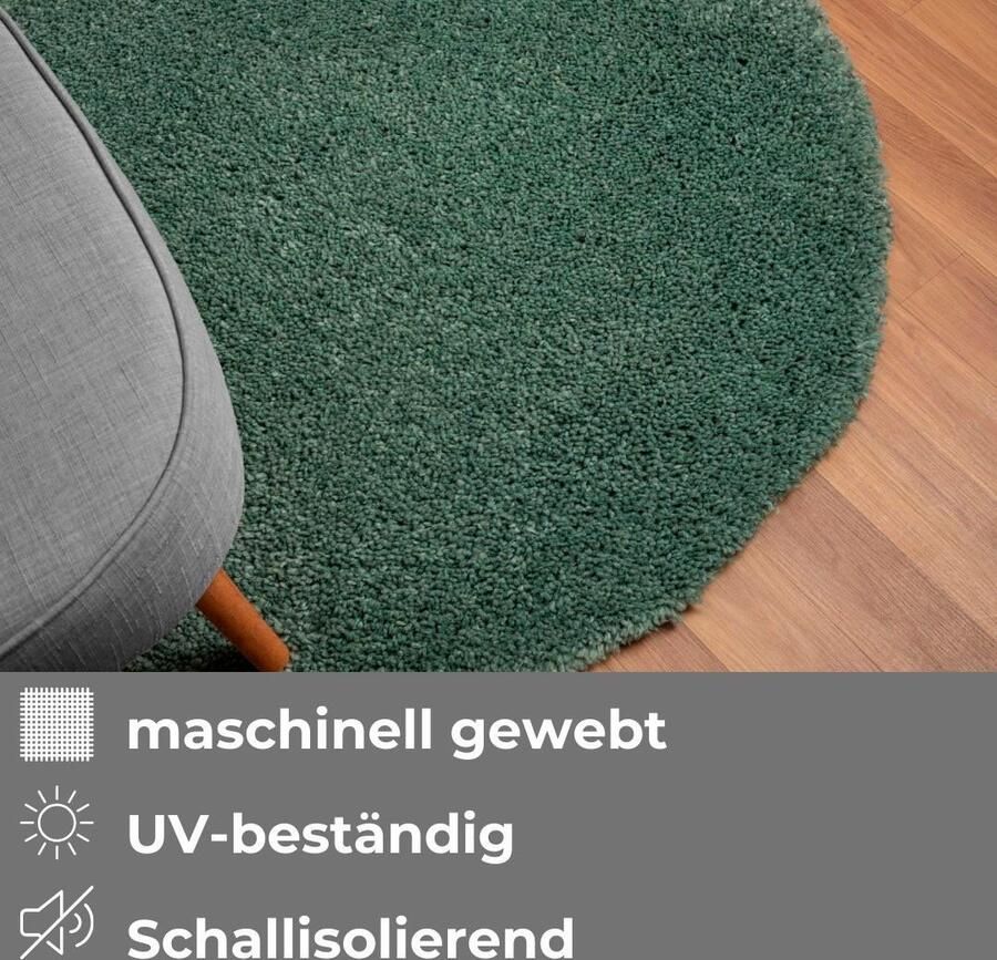 My home Hoogpolig vloerkleed Banji Uni-kleuren zacht en fluffy ook als rechthoekig verkrijgbaar - Foto 6