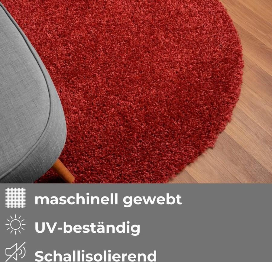 My home Hoogpolig vloerkleed Banji Uni-kleuren zacht en fluffy ook als rechthoekig verkrijgbaar - Foto 6