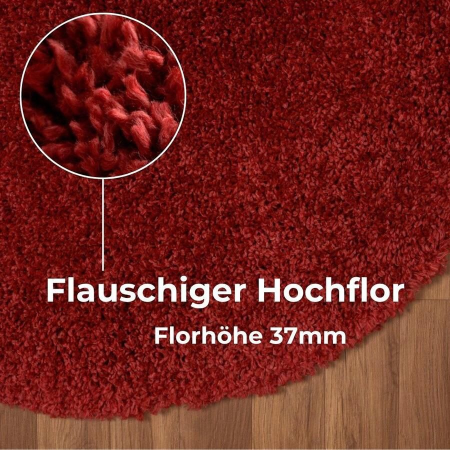 My home Hoogpolig vloerkleed Banji Uni-kleuren zacht en fluffy ook als rechthoekig verkrijgbaar - Foto 2