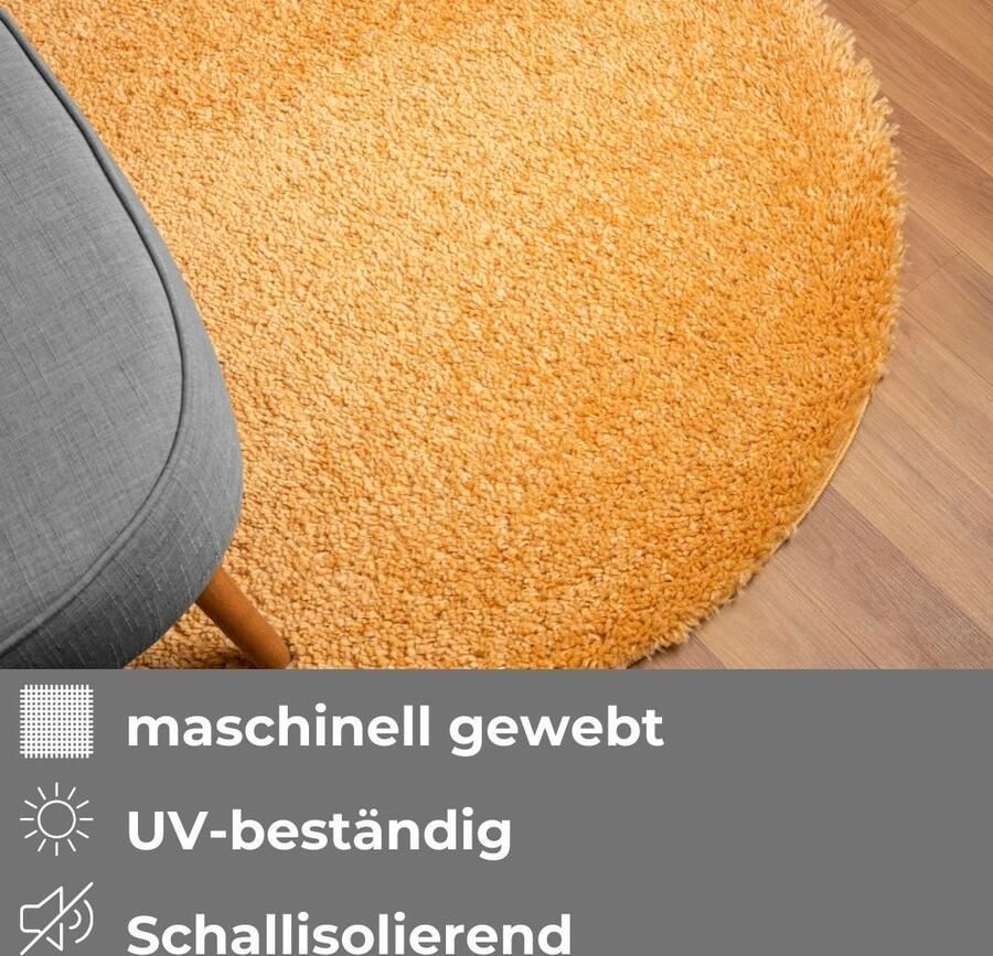 My home Hoogpolig vloerkleed Banji Uni-kleuren zacht en fluffy ook als rechthoekig verkrijgbaar - Foto 6