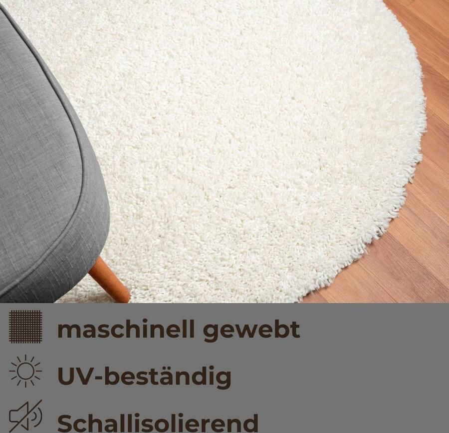 My home Hoogpolig vloerkleed Banji Uni-kleuren zacht en fluffy ook als rechthoekig verkrijgbaar - Foto 6