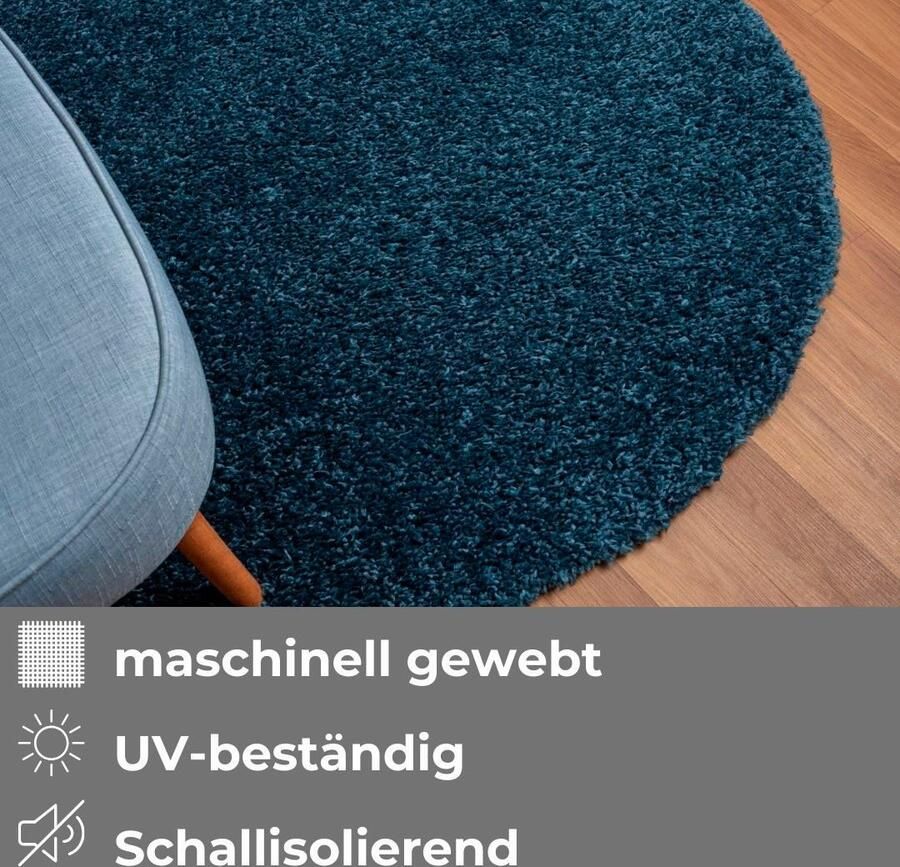 My home Hoogpolig vloerkleed Banji Uni-kleuren zacht en fluffy ook als rechthoekig verkrijgbaar - Foto 6