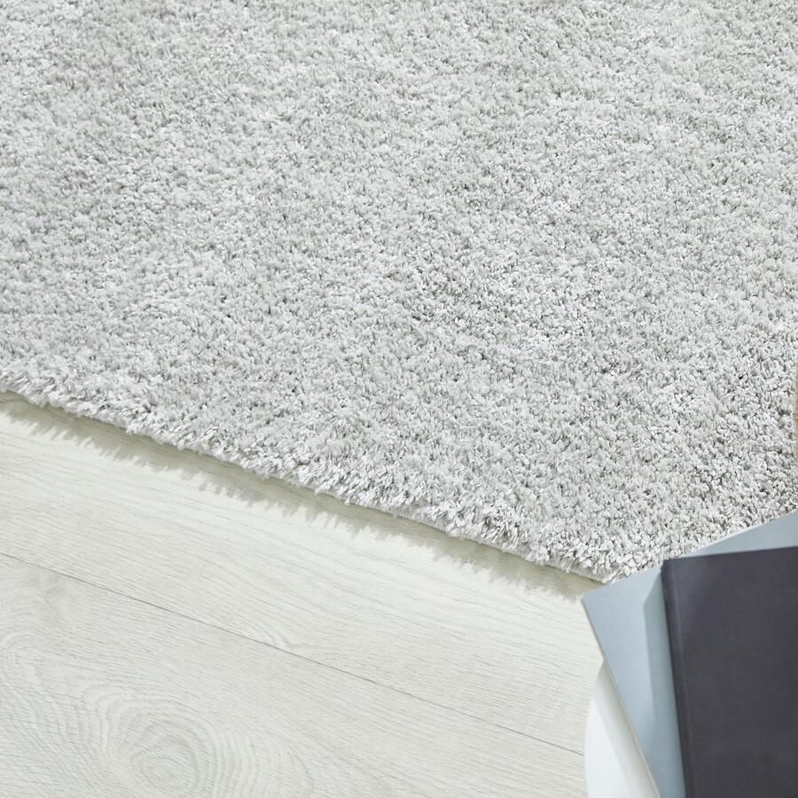 My home Hoogpolig vloerkleed CANBERRA Uni kleuren zacht & knuffelig woonkamer slaapkamer