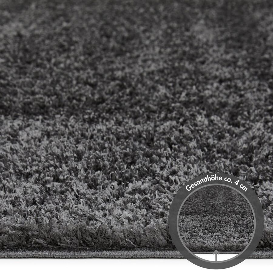 My home Hoogpolig vloerkleed CANBERRA Uni kleuren zacht & knuffelig woonkamer slaapkamer - Foto 3