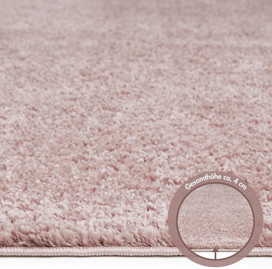 My home Hoogpolig vloerkleed CANBERRA Uni kleuren zacht & knuffelig woonkamer slaapkamer - Foto 3