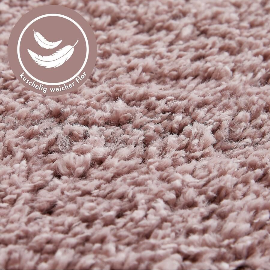 My home Hoogpolig vloerkleed CANBERRA Uni kleuren zacht & knuffelig woonkamer slaapkamer - Foto 2