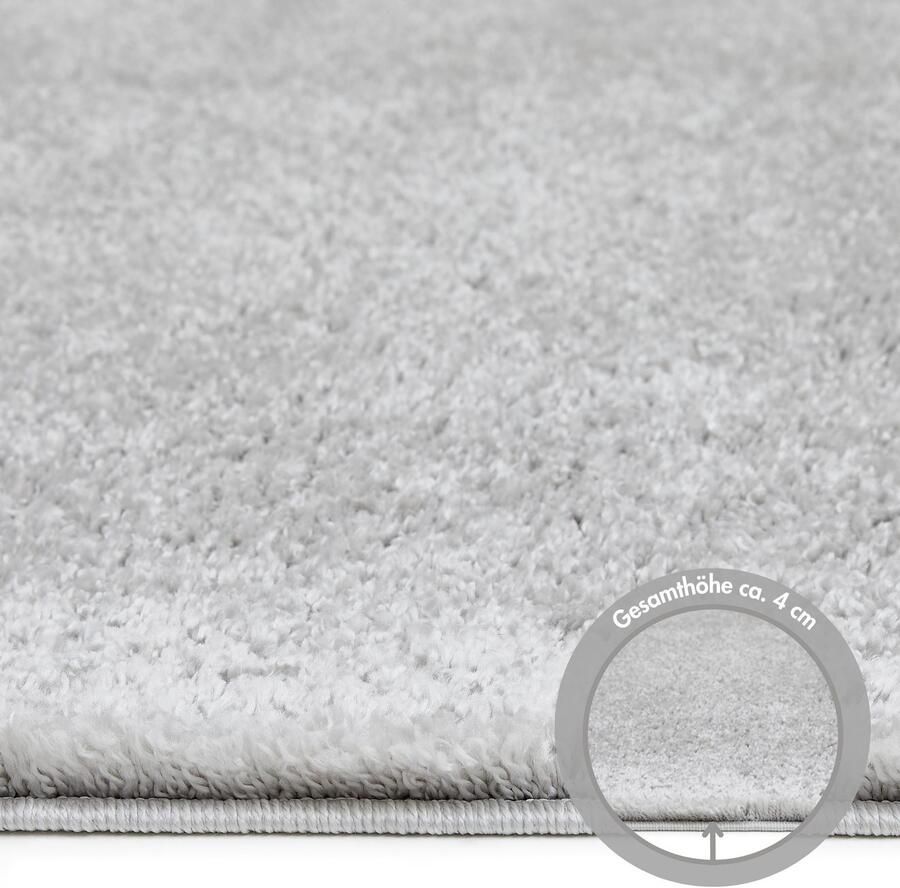 My home Hoogpolig vloerkleed CANBERRA Uni kleuren zacht & knuffelig woonkamer slaapkamer - Foto 3