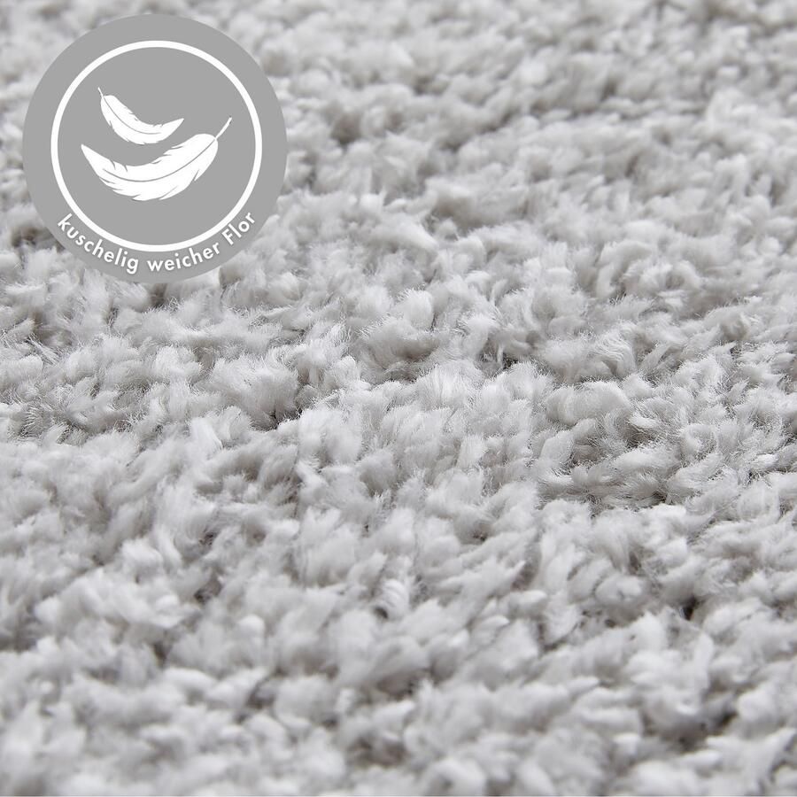 My home Hoogpolig vloerkleed CANBERRA Uni kleuren zacht & knuffelig woonkamer slaapkamer - Foto 2