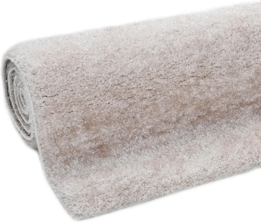 My home Hoogpolig vloerkleed Malin Shaggy in unikleuren uni licht glanzend bijzonder zacht - Foto 7